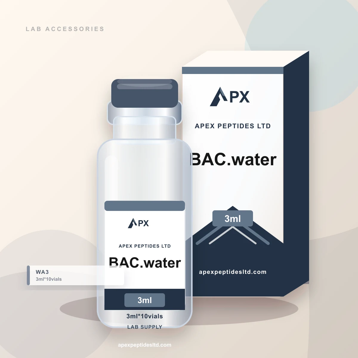 BAC.water 3ml packaging