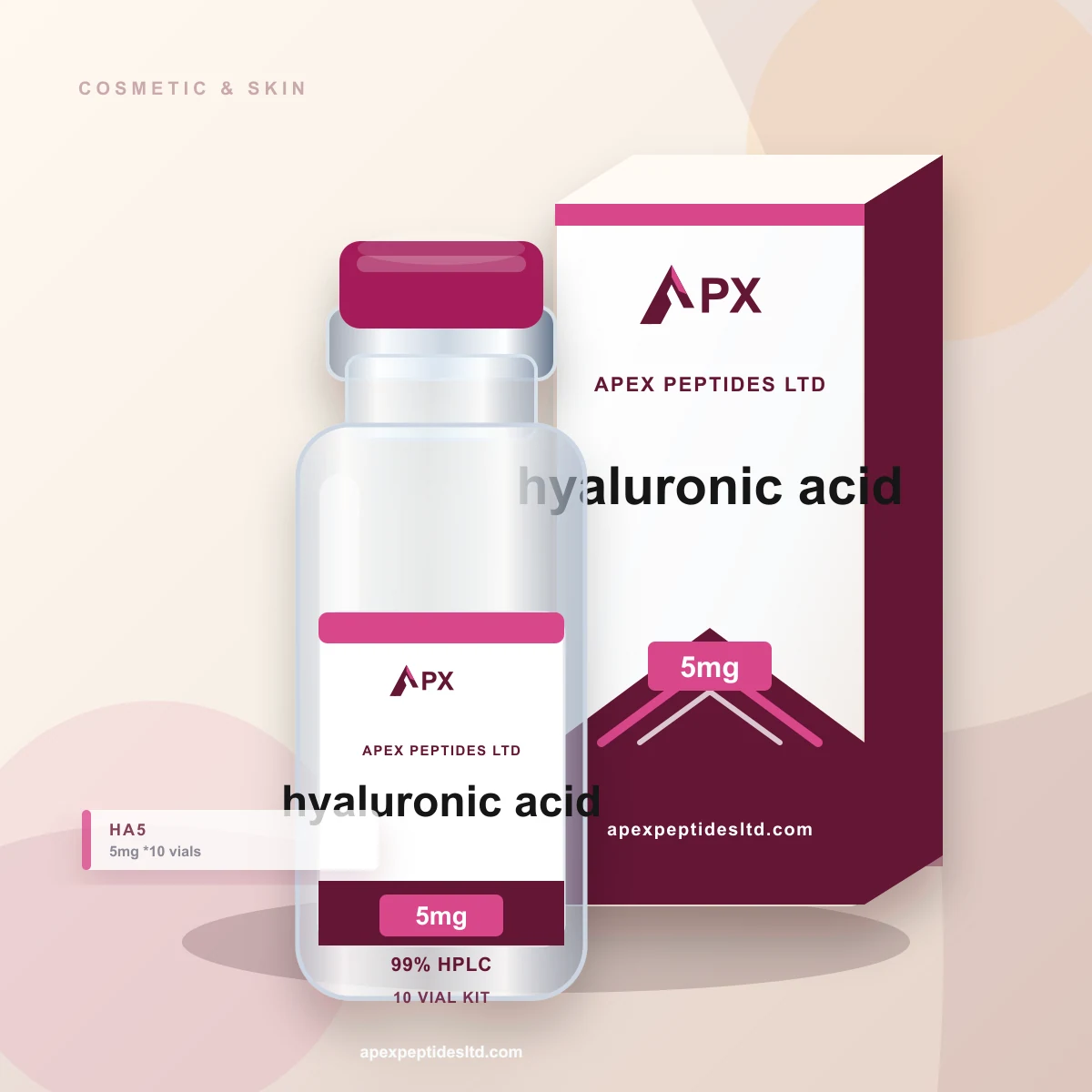 hyaluronic acid 5mg packaging